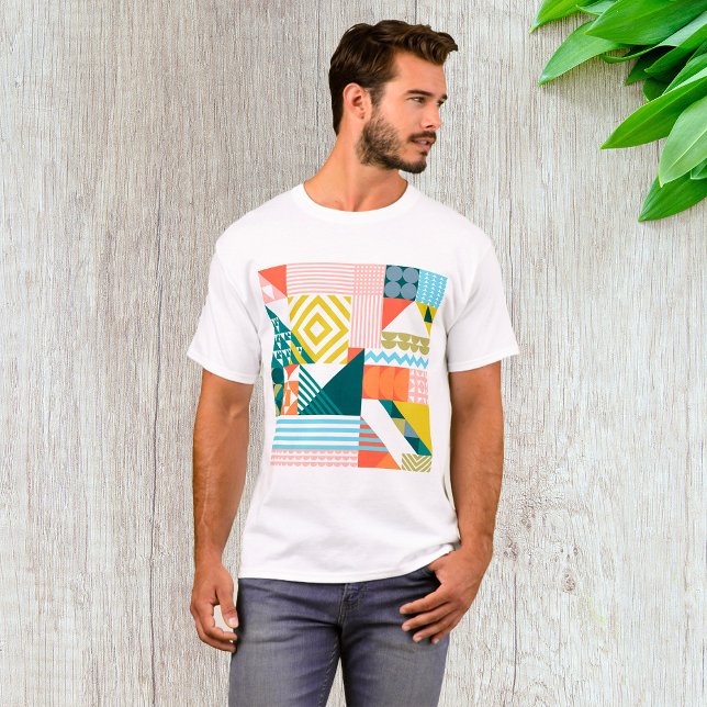 Camiseta Patrón de abstracto geométrico moderno colorido (Subido por el creador)