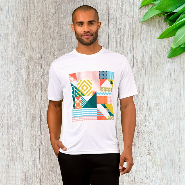 Camiseta Patrón de abstracto geométrico moderno colorido (Subido por el creador)