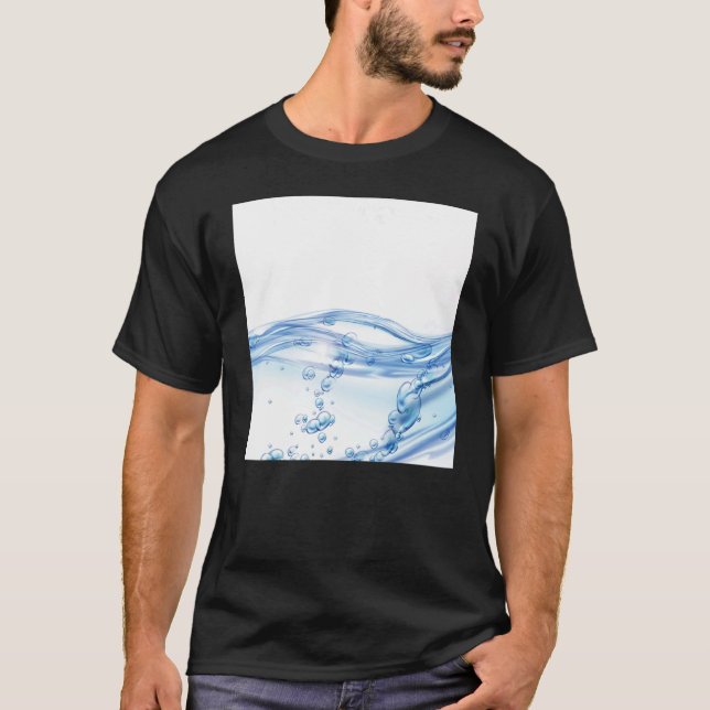 Camiseta Patrón de agua potable de los hombres (Anverso)
