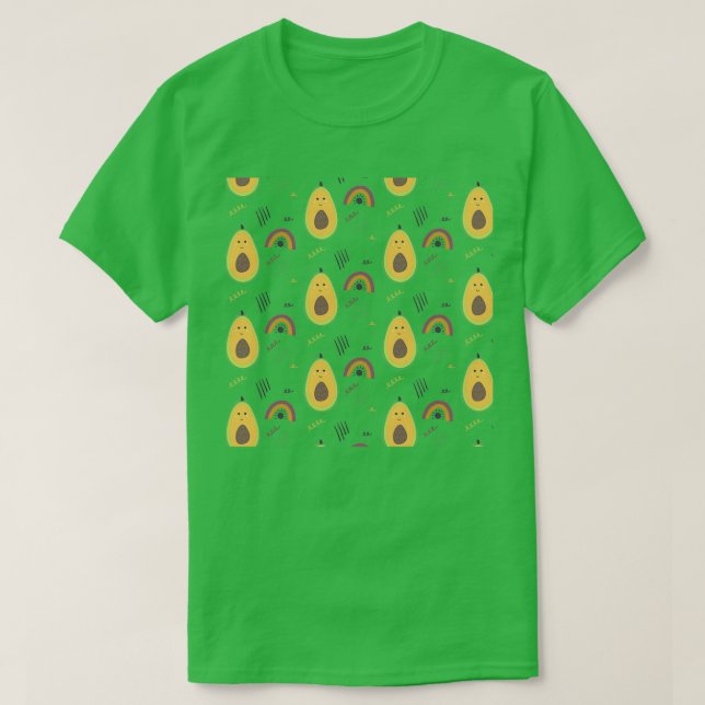 Camiseta Patrón de aguacate 5 (Diseño del anverso)
