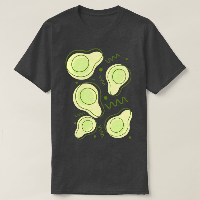 Camiseta Patrón de aguacate 9 2 (Diseño del anverso)