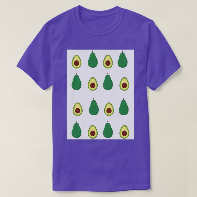 Camiseta Patrón de aguacate Blanco 2 (Diseño del anverso)