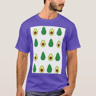 Camiseta Patrón de aguacate Blanco 2