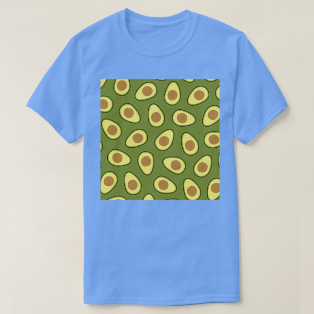 Camiseta Patrón de aguacate medio 1 (Diseño del anverso)