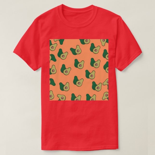 Camiseta Patrón de aguacates 1 (Diseño del anverso)