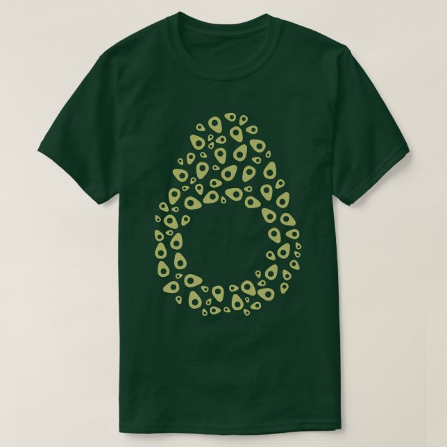 Camiseta Patrón de aguacates divertidos (Diseño del anverso)