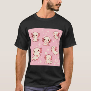 Camiseta patrón de ajolote diminuto
