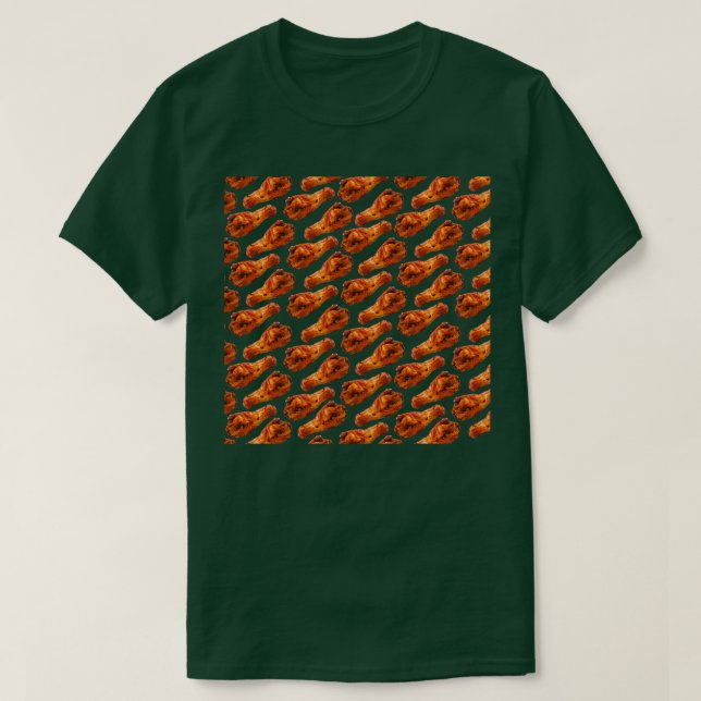 Camiseta Patrón de ala de pollo de búfalo  (Diseño del anverso)