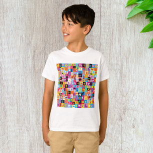 Camiseta Patrón de alfabeto de salto