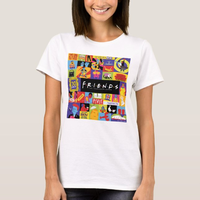 Camiseta Patrón de amigos icónicos™ (Anverso)