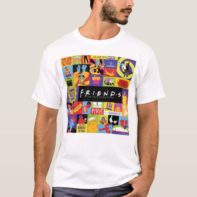 Camiseta Patrón de amigos icónicos™ (Anverso)