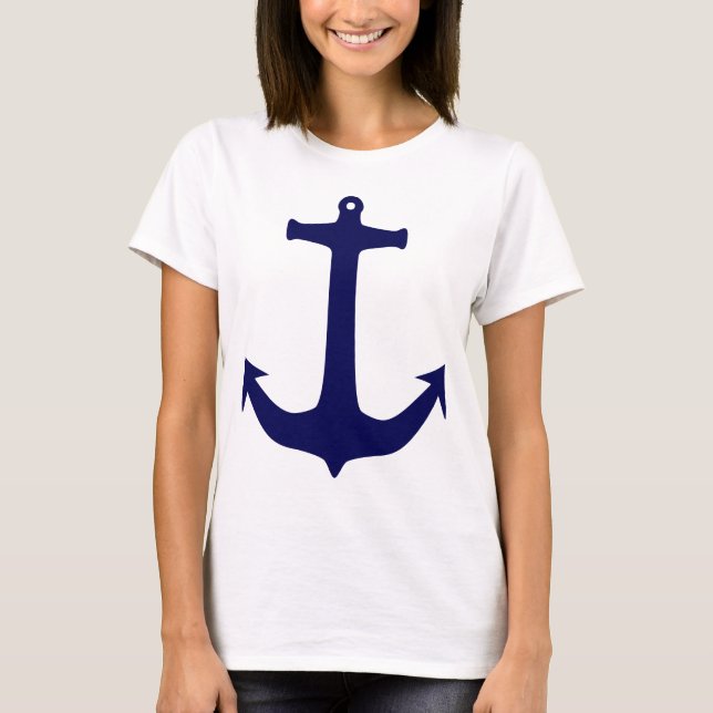 Camiseta Patrón de anclaje azul (Anverso)