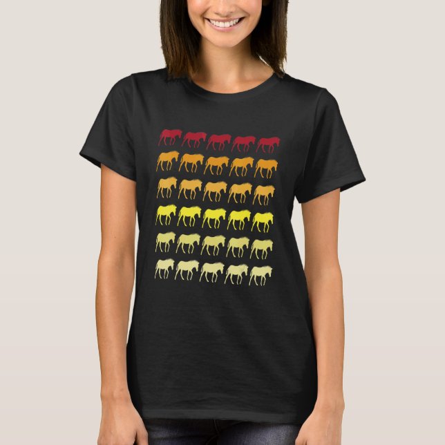 Camiseta Patrón de animal retro cebra (Anverso)