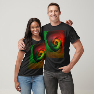 Camiseta Patrón de arte abstracto moderno de floración verd