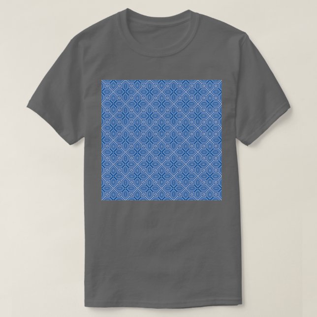 Camiseta Patrón de arte azul Delft (Diseño del anverso)
