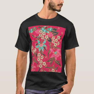 Camiseta Patrón de arte batik indonesio malasio