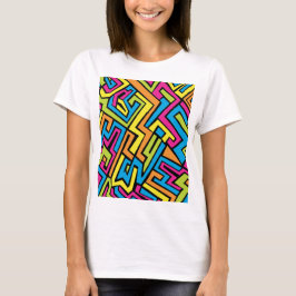 Camiseta Patrón de arte colorido de Neon Street