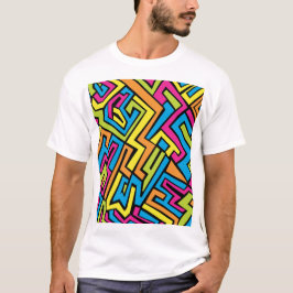 Camiseta Patrón de arte colorido de Neon Street