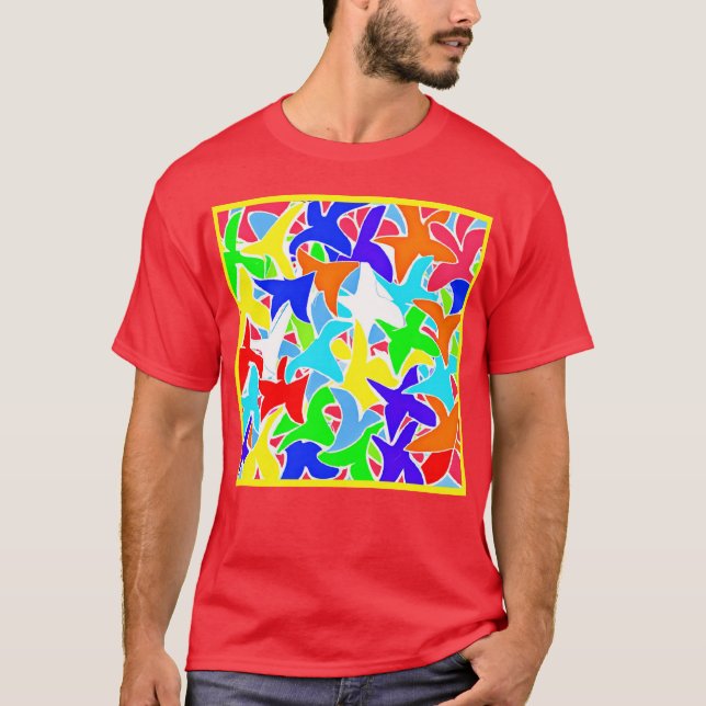 Camiseta Patrón de arte cromático (Anverso)