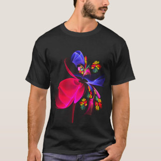 Camiseta Patrón de arte de resumen floral colorido moderno