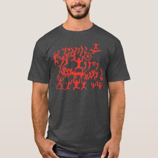 Camiseta Patrón de arte paleolítico de las cuevas de la eda