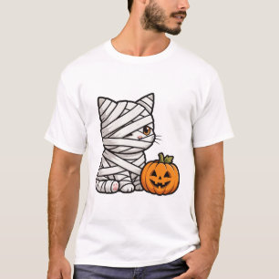 Camiseta Patrón de arte para disfraz de gatito momia para H