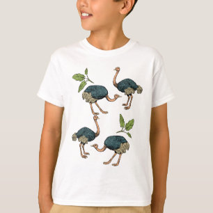 Camiseta Patrón de ave avestruz