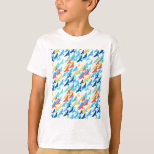 Camiseta Patrón de ave colorida volando
