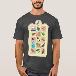 Camiseta PATRÓN DE AVES DE Nueva Zelanda