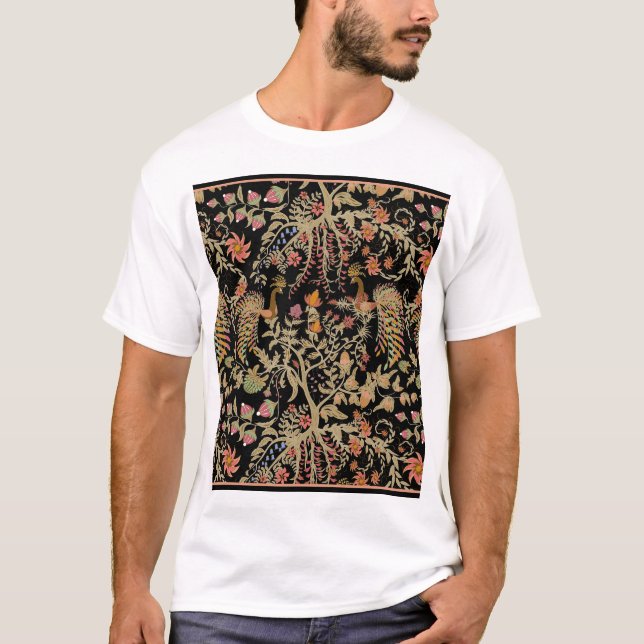 Camiseta Patrón de aves florales de hadas chinas (Anverso)
