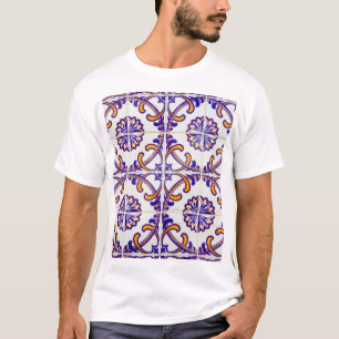 Camiseta Patrón de azulejos en primer plano, Portugal
