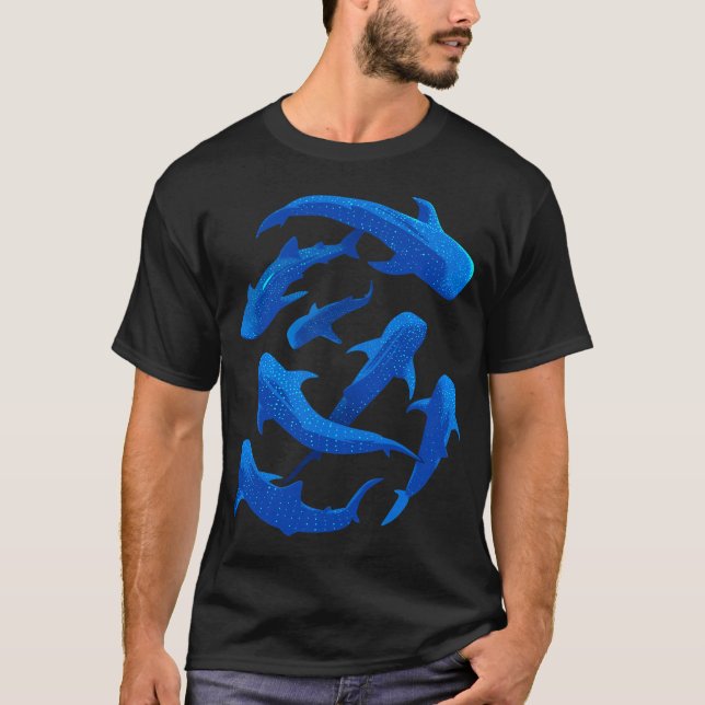 Camiseta patrón de ballena de tiburón (Anverso)