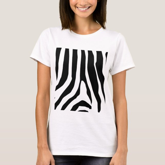 Camiseta Patrón de bandas de impresión de cebra (Anverso)