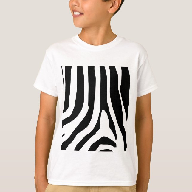 Camiseta Patrón de bandas de impresión de cebra (Anverso)