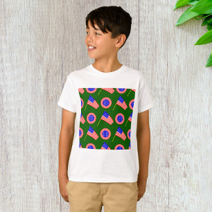 Camiseta Patrón de bandera estadounidense patriótica sobre 