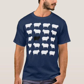 Camiseta Patrón de barrido de oveja negra