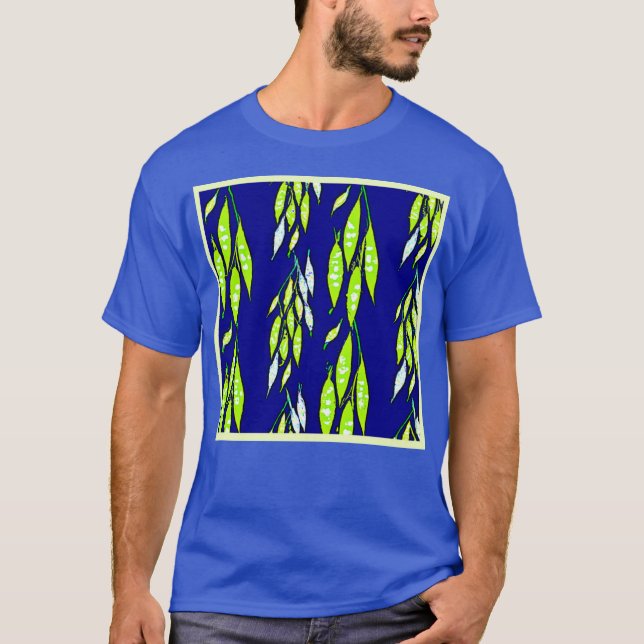 Camiseta Patrón de bifurcación de hoja de neón (Anverso)