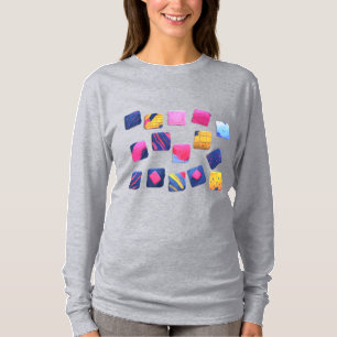 Camiseta Patrón de bloques coloridos abstractos
