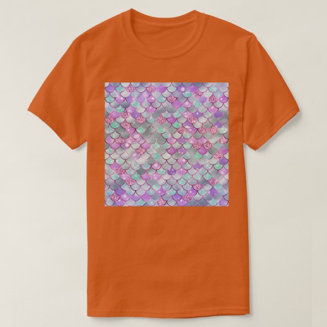 Camiseta patrón de bokeh de sirena 11 (Diseño del anverso)