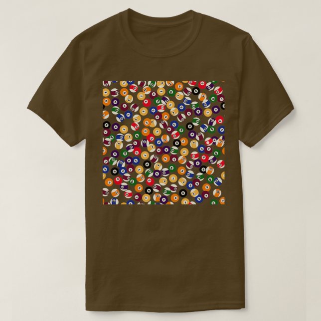 Camiseta Patrón de bolas de billar por toda la impresión pa (Diseño del anverso)