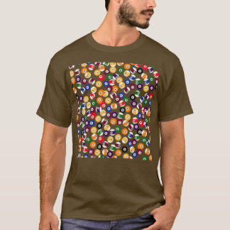 Camiseta Patrón de bolas de billar por toda la impresión pa