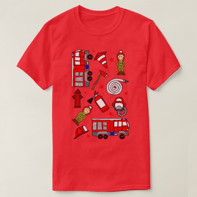 Camiseta Patrón de bomberos de bomberos (Diseño del anverso)
