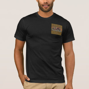 Camiseta Patrón de bordado en seda de dragón chino antiguo