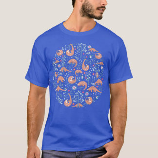 Camiseta Patrón de bosque de patrón de pangolin