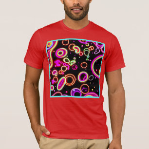 Camiseta Patrón de brillo neón vibrante
