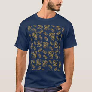 Camiseta Patrón de búho ateniense griego antiguo