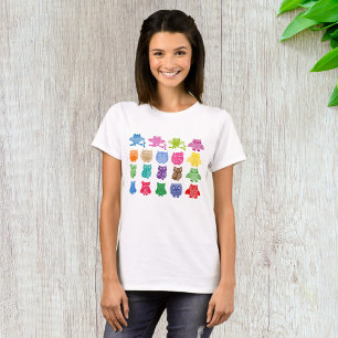 Camiseta Patrón de búho lindo colorido