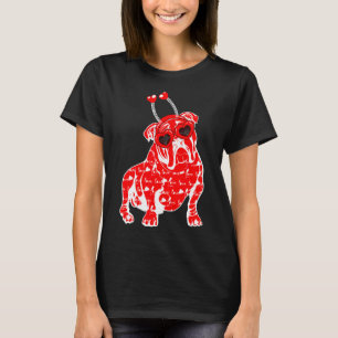 Camiseta Patrón de Bulldog Inglés Perro Cabeza de banda Cor