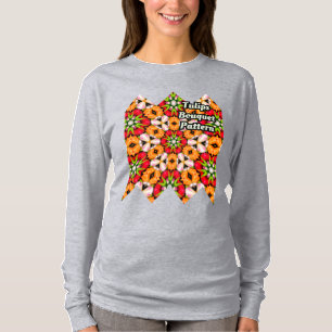 Camiseta Patrón de buquet de tulipanes