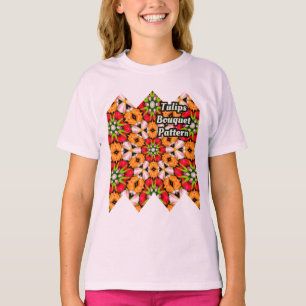 Camiseta Patrón de buquet de tulipanes